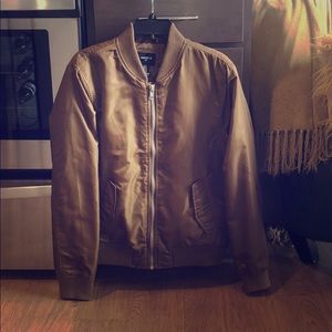 Golden shiny bomber jacket